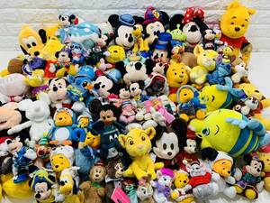 164*160 размер много 1 иен ~* Disney Vintage Mickey Винни Пух Дональд и т.п. мягкая игрушка товары смешанные товары много совместно комплект 