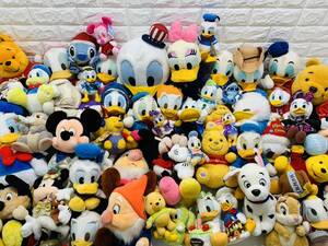 166*160 size fully 1 jpy ~* Disney Vintage Mickey Pooh Donald etc. soft toy goods miscellaneous goods large amount together set 