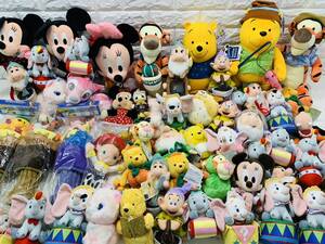 167*160 size fully 1 jpy ~* Disney Vintage Mickey Pooh Donald etc. soft toy goods miscellaneous goods large amount together set 