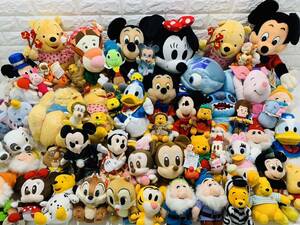196*160 size fully 1 jpy ~* Disney Vintage Mickey Pooh Donald etc. soft toy goods miscellaneous goods large amount together set 