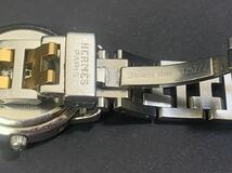 【不動】HERMES エルメス レディース腕時計 クリッパー CL4.220 997093 クォーツ リューズ正常 IK_画像4