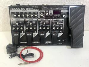 BOSSボス ME-70 マルチエフェクター ギター用 アダプター ケーブル 付き 楽器機材 通電 確認済み 