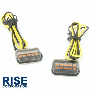 超小型 埋め込み式 マイクロミニ ビルトイン LED ウインカー スモークレンズ 車検対応 2個セット オレンジ/アンバー発光