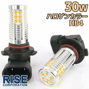 高輝度 30W LEDバルブ フォグランプ ヘッドライト ポジション HB4 ウォームホワイト 白昼色 1000lm 30チップ 12V/24V車対応 無極性 2個