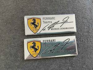 フェラーリ Ferrari★8*3CM★ カーステッカー エンブレム プレート アルミ製 フェンダーバッジ シール 傷を隠す 2枚セット 512番