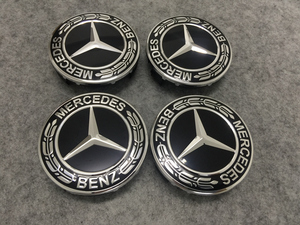 メルセデス・ベンツ BENZ ホイールキャップ ホイール ハブキャップ センター キャップ保護 防塵 4個セット 外径75mm 　02番