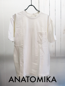 ANATOMICA 新品未使用 アメリカ製 ホールガーメント ポケットTシャツ M / アナトミカ Made in USA Pocket TEE S/S カットソー 丸胴