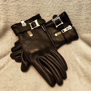 FUUDOBRAIN made LEATHER GAUNTLET glove leather gloves gun to let : punk crust blackmeans peel&lift belstafffudob rain 