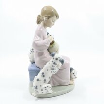 LLADRO リヤドロ ハチミツが大好き 女の子 犬 置き物 フィギュリン【いおき質店】_画像4