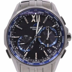  Casio Oceanus man ta solar radio wave men's wristwatch black titanium black face OCW-S3400B-1AJF[... pawnshop ]