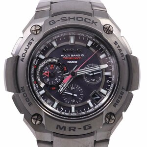  Casio G-SHOCK MR-G full metal titanium black solar radio wave analogue model men's wristwatch MRG-8100B-1AJF[... pawnshop ]