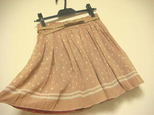  Olive des Olive jersey - pleat × dot chiffon . ribbon belt attaching reversible skirt unused new goods 