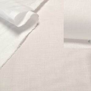 綿100 ローン 薄地 弱光沢 ややコシ 張り 白系 10mW巾の画像2