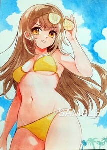 Art hand Auction 手描きイラスト オリジナル 水彩, コミック, アニメグッズ, 手描きイラスト