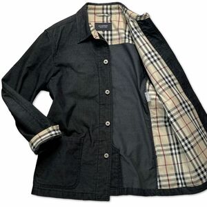 BURBERRY BLACK LABEL コーデュロイジャケット　ブラック　M 黒 コート バーバリーブラックレーベル