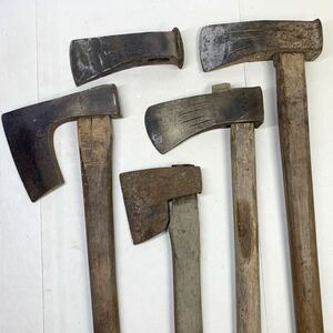  carpenter's tool farming implement axe ono hand axe 5ps.@ together outdoor secondhand goods 