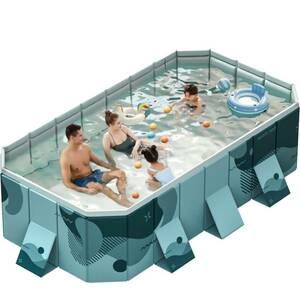  pool large for children folding pool non expansion type ... un- necessary swimming pool for children * home use * outdoors for ( green, 2.6m)