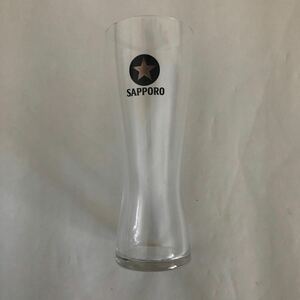 [ free shipping ] Sapporo beer glass 1. Via glass height 18. with defect star ..... - tumbler 