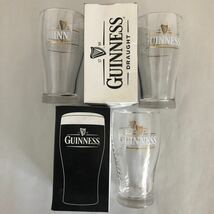 【送料無料】 未使用 5個セット ギネス GUINNESS コップ ガラス ビールグラス プレミアム ５個セット_画像1