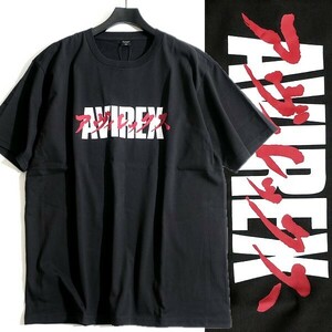 AVIREX アヴィレックス 新品 速乾×高強度 プレーティング天竺 カタカナロゴ 半袖 Tシャツ カットソー 6123281 09 XL ▲018▼bus345us