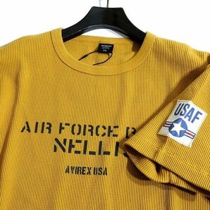 AVIREX アヴィレックス 速乾ワッフル ステンシルプリント クルーネック 半袖 サーマルTシャツ カットソー 3134054 423 M ▲011▼bus259usの画像3