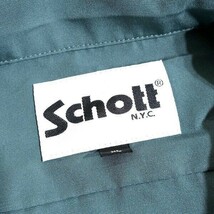 Schott ショット 新品 高耐久T/C素材 ボックスシルエット オープンカラー 開襟 長袖 ワークシャツ 3115070 73 2XL ▲022▼bus374us_画像6