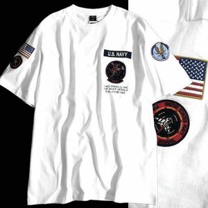 AVIREX アヴィレックス TOP GUN ダストデビル グラフィックパッチ クルーネック 半袖 Tシャツ カットソー 3134046 030 XL ▲015▼bus318us