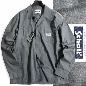 Schott ショット 高耐久TC ボックスシルエット オープンカラー 開襟 長袖 ワークシャツ シャツジャケット 3115070 14 2XL▲022▼bus397us