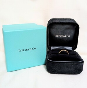 美品 TIFFANY&Co. ティファニー AU750 K18 18金 指輪 リング ピンキーリング 6号位 ピンクゴールド系