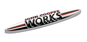MINI JCW エンブレムステッカー　 John Cooper Works　13.5cm×2.5cm