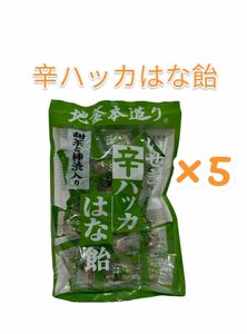 【柿渋】井関食品　甜茶と柿渋入り辛ハッカはな飴　100g ×5
