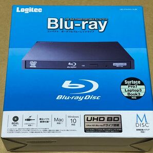 新品未開封 Logitec LBD-PWA6U3LBK Blu-rayドライブ ポータブルタイプ UHD BD対応
