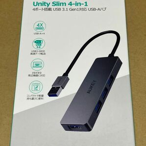 新品未開封 AUKEY Unity Slim 4-in-1 4ポート搭載 USB3.1 Gen1対応 USB-Aハブ CB-H36