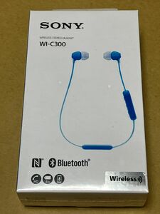 新品未開封 SONY WI-C300（L）ブルー ワイヤレスステレオヘッドセット