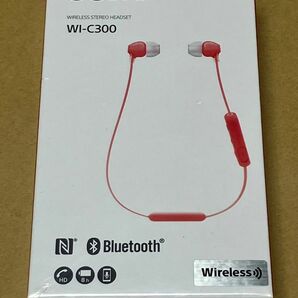 新品未開封 SONY WI-C300（R）レッド ワイヤレスステレオヘッドセット