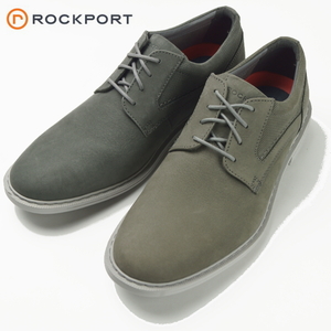# lock port ROCKPORTtana-{ light weight * cushion } plain n back leather casual walking shoes 26.5cm ash gray 