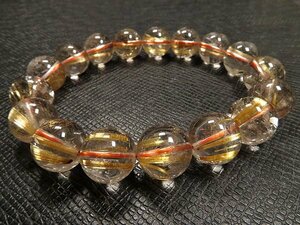 g1500 jpy high quality * yellow gold [ Taichi n rutile ] crystal bracele M*12mm regular price 7 ten thousand jpy 