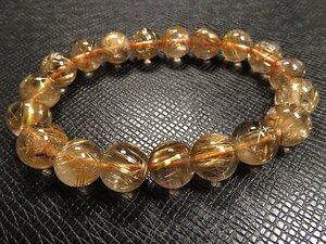 g400 jpy yellow gold [ Taichi n rutile ] crystal bracele M*10mm regular price 1.3 ten thousand jpy 