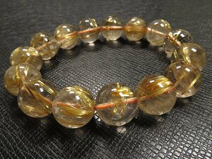 g400 jpy yellow gold [ Taichi n rutile ] crystal bracele M*14mm regular price 2.6 ten thousand jpy 