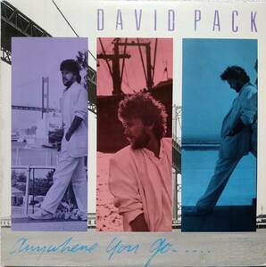 【LP AOR】David Pack「Anywhere You Go....」Promo JPN盤 白プロモ I Just Can't Let Go feat.James Ingram.Michael McDonald 他 収録！