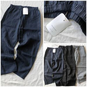 fog linen work リネンイージーサルエルパンツ　ネイビー