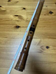 【希少 人気作家 月州】　在名 月州 和楽器 尺八 琴古流 月州 銘 長さ51.5cm 中古 現状品 動作未確認