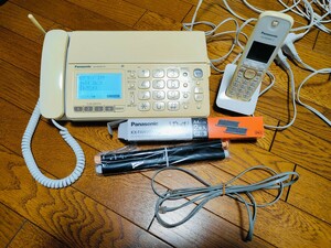 Panasonic 電話機 FAX KX-PD303-W 子機 付き おたっくす