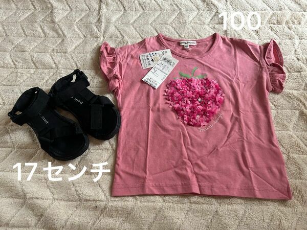 エニィファム 半袖Tシャツ 女の子洋服サンダルまとめ売り