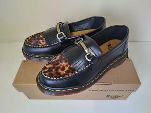 ◆未使用◆ Dr.Martens ドクターマーチン ADRIAN SNAFFLE　Black + MICRO LEOPAR 27730001 UK5