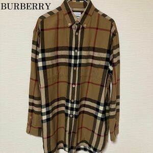 【美品】BURBERRY 長袖シャツ メガチェック ノバチェック コットン 古着