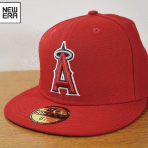 1円スタート!【未使用品】(6-7/8 - 54.9cm) 59FIFTY NEW ERA MLB LA ANGELS エンゼルス ニューエラ キャップ 帽子 K75の画像1