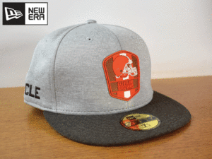 1円スタート!【未使用品】(7-1/2 - 59.6cm) 59FIFTY NEW ERA NFL CLEVELAND BROWNS ブラウンズ ニューエラ キャップ 帽子 K68