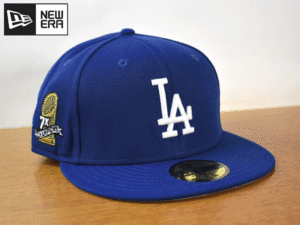 1 jpy start![ unused goods ](7-3/4 - 61.5cm) 59FIFTY NEW ERA LA DODGERSdoja-s large . sho flat New Era cap hat side patch K156