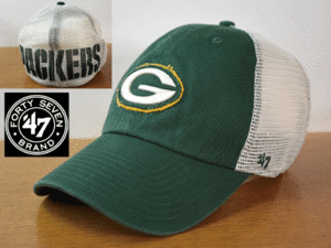 1円スタート!【未使用品】(OSFA - 56cm-59cm) 47 BRAND NFL GREEN BAY PACKERS パッカーズ キャップ 帽子 K253